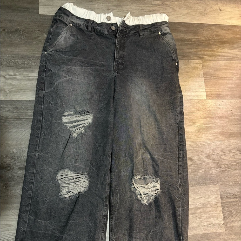 BoohooMAN Gray Denim Jeans